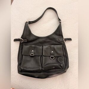 Fossil Black Leather Hobo Bag